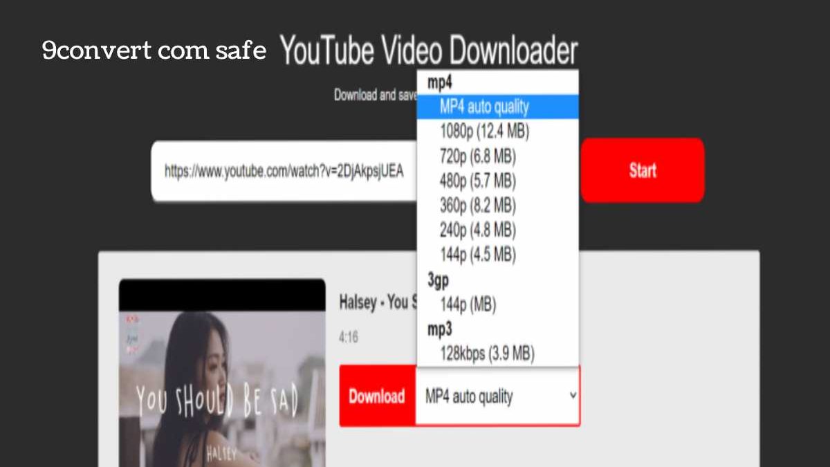 9convert com safe free YouTube downloader?