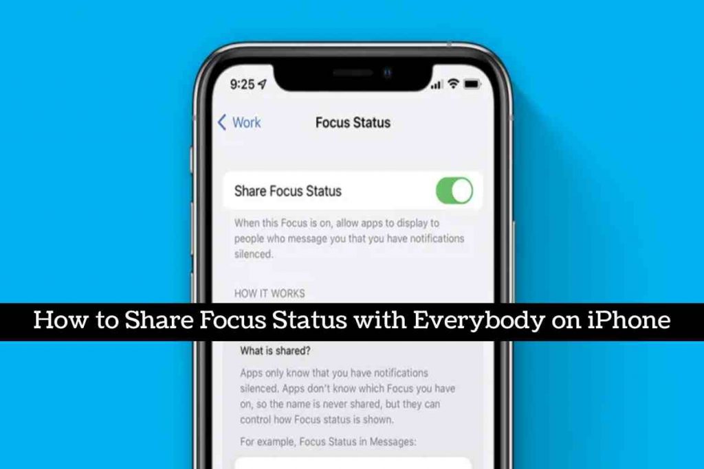 How to Share Focus Status with Everybody on iPhone