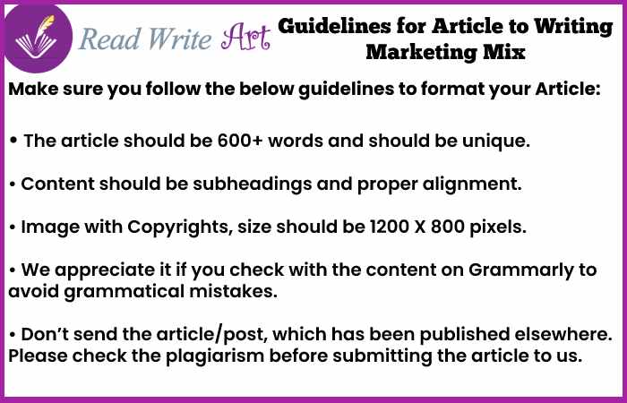 Guidelines for Article to Writing Marketing Mix