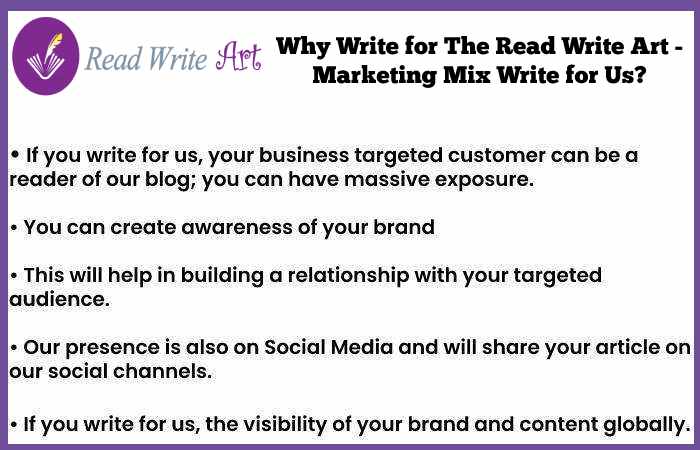 Why Write for The Read Write Art - Marketing Mix Write for Us_